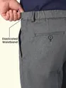 Steel Grey Striped Relaxed Fit Pants
